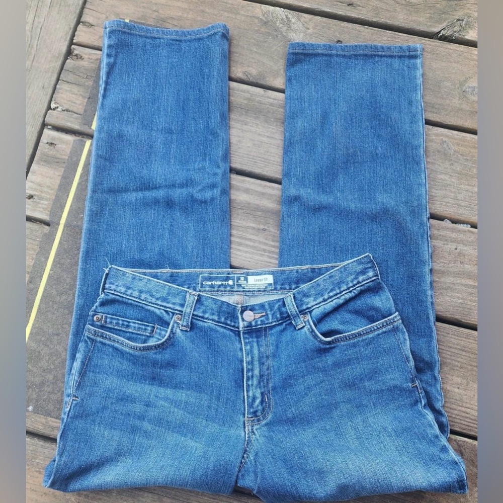Carhartt- ladies loose fit jeans- size 10- excellent shape!